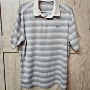 Under Armour Men's Striped Polo Shirt Size Large